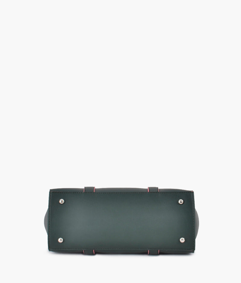 Army green carry-all satchel bag