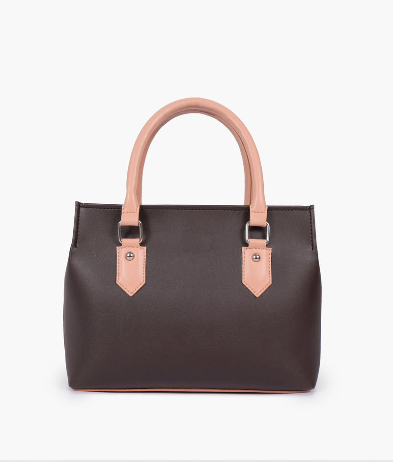 Dark brown small satchel bag
