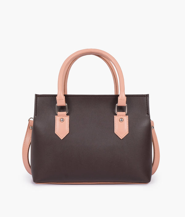 Dark brown small satchel bag
