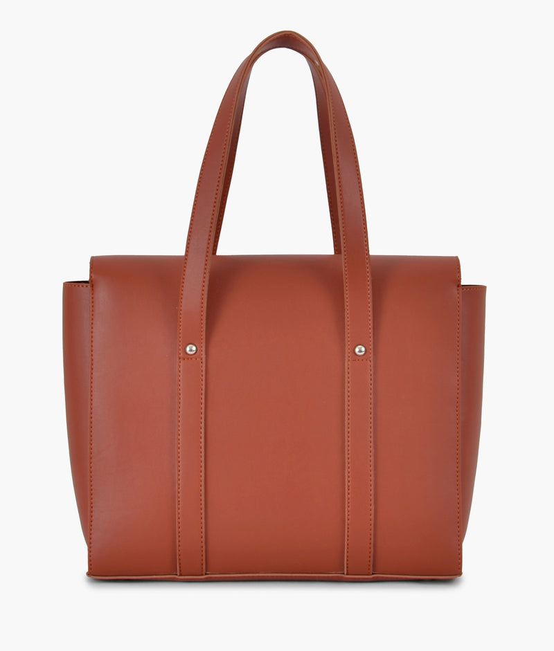 Rust carry-all satchel bag